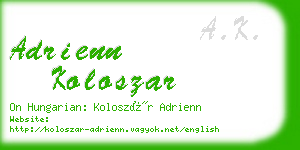 adrienn koloszar business card